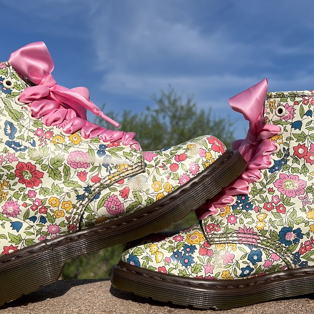 Dr. Martens Liberty Floral Colorful Leather Boots - Picture 7 of 17